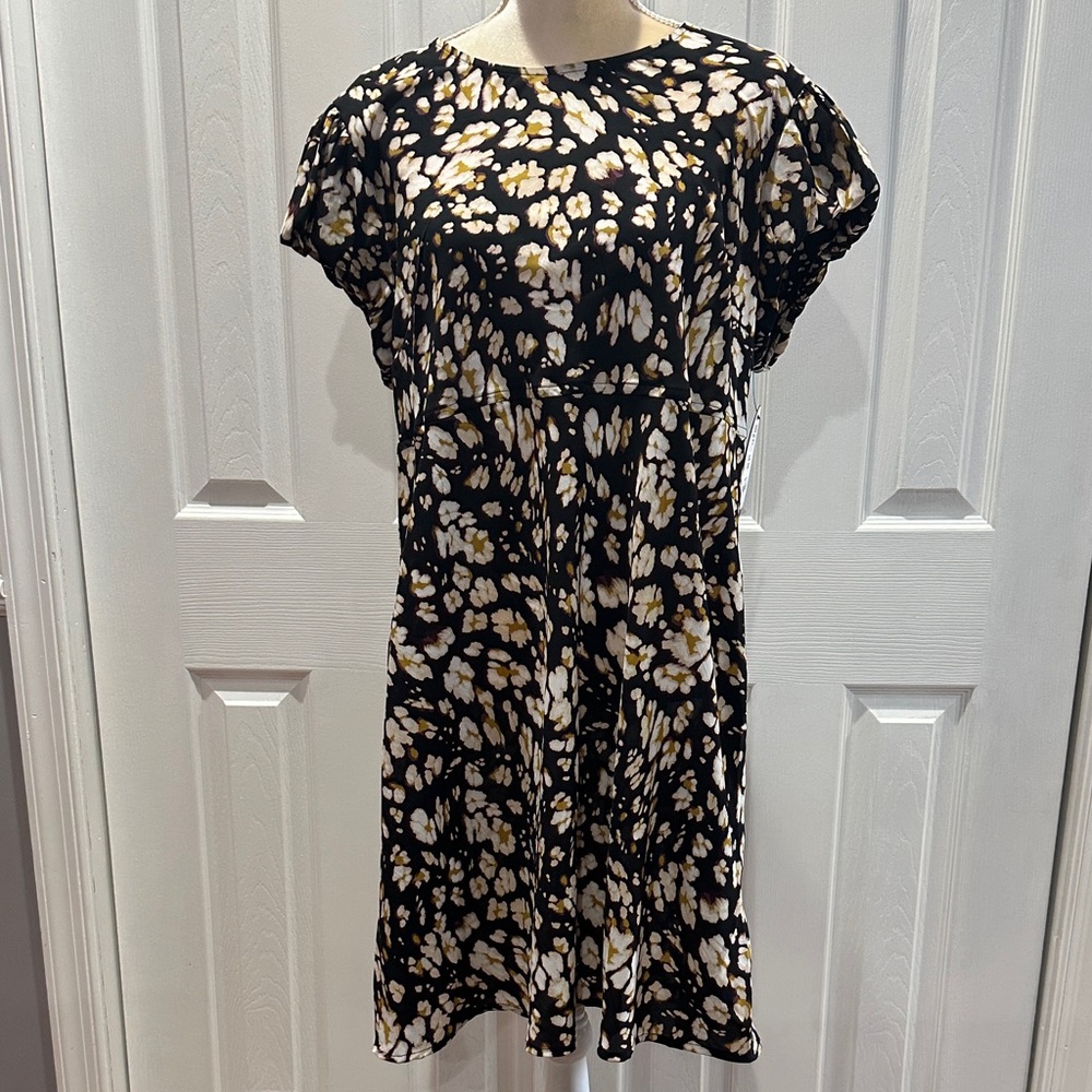 Scoop Women’s Tie Back Mini Dress with Volume Sleeves Size XXL